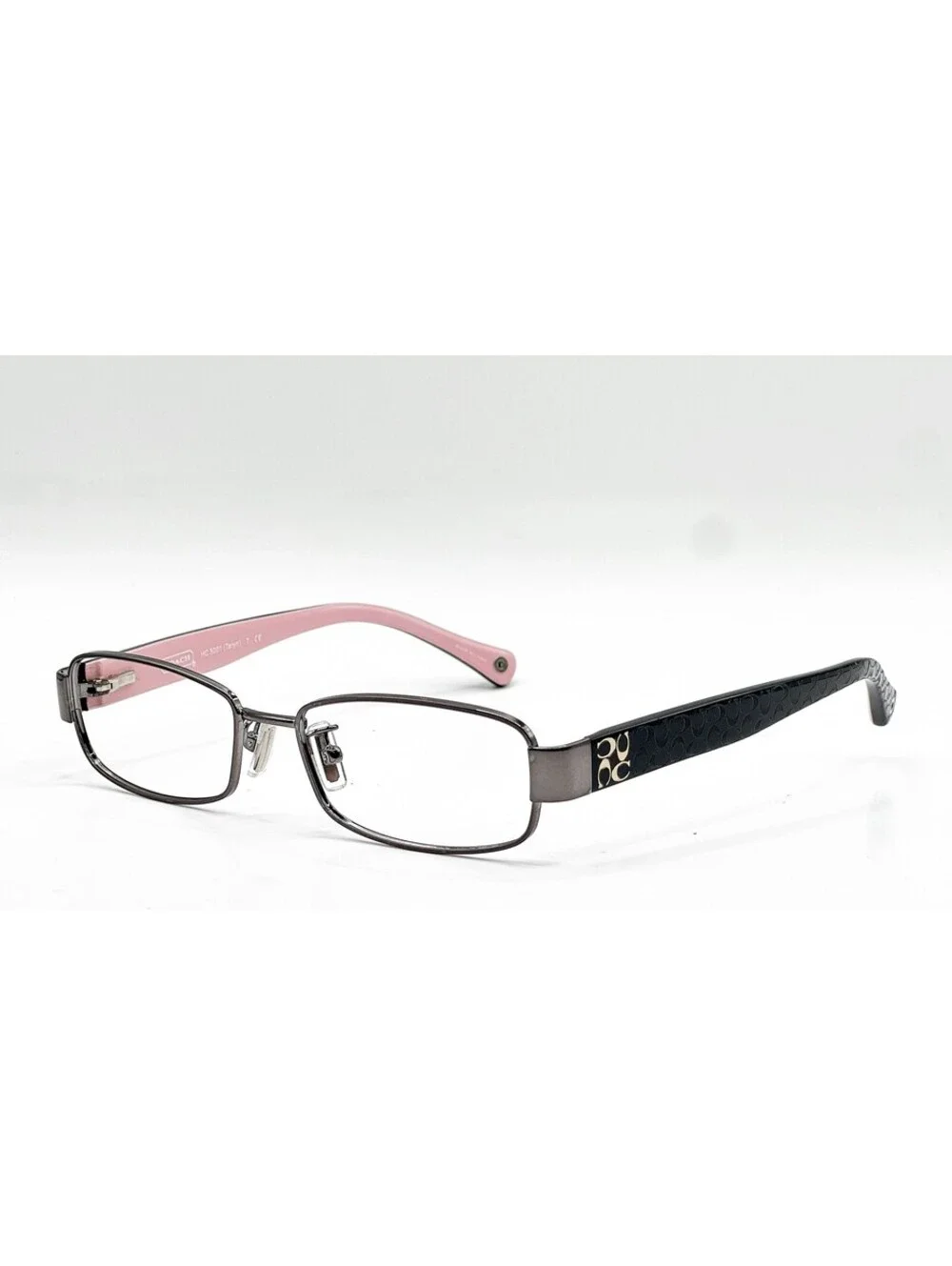 Coach HC 5001 9021 Dark Silver Rectangle Authentic Eyeglass Frames 50-16-135